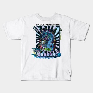 SKULL MUNCHING ACID DRAGON Kids T-Shirt